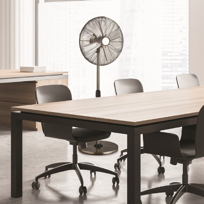 STAND FAN, METALLIC, NIKEL WITH 4 SILVER BLADES, DIAM45, AC 60W