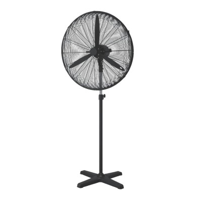 INDUSTRIAL STAND FAN, ALUMINUM, BLACK WITH 2 BLACK BLADES, DIAM65, AC 160W
