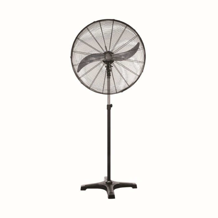 INDUSTRIAL STAND FAN, METALLIC, BLACK WITH 2 BLACK BLADES, DIAM65, AC 150W