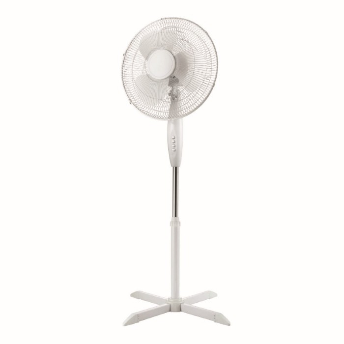 STAND FAN, WHITE WITH 3 WHITE BLADES, DIAM45, AC 55W