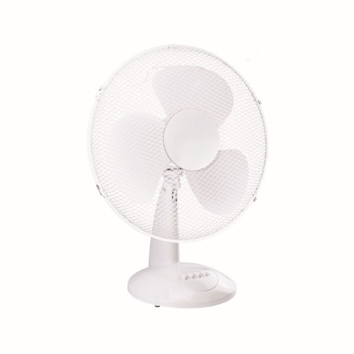 TABLE ROUNDED FAN, WHITE WITH 3 WHITE BLADES, DIAM30, AC 35W