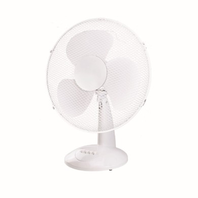 TABLE ROUNDED FAN, WHITE WITH 3 WHITE BLADES, DIAM40, AC 45W