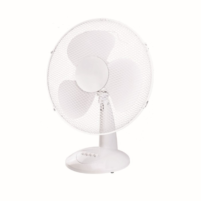 TABLE ROUNDED FAN, WHITE WITH 3 WHITE BLADES, DIAM40, AC 45W