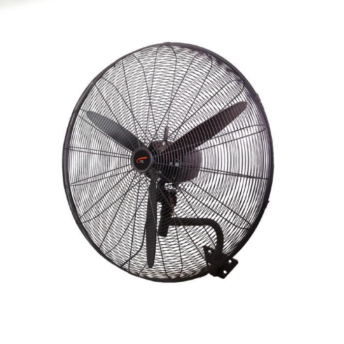 INDUSTRIAL WALL FAN, REMOTE CONTROL,  ALUMINUM, BLACK WITH 2 BLACK BLADES, DIAM65, AC 160W
