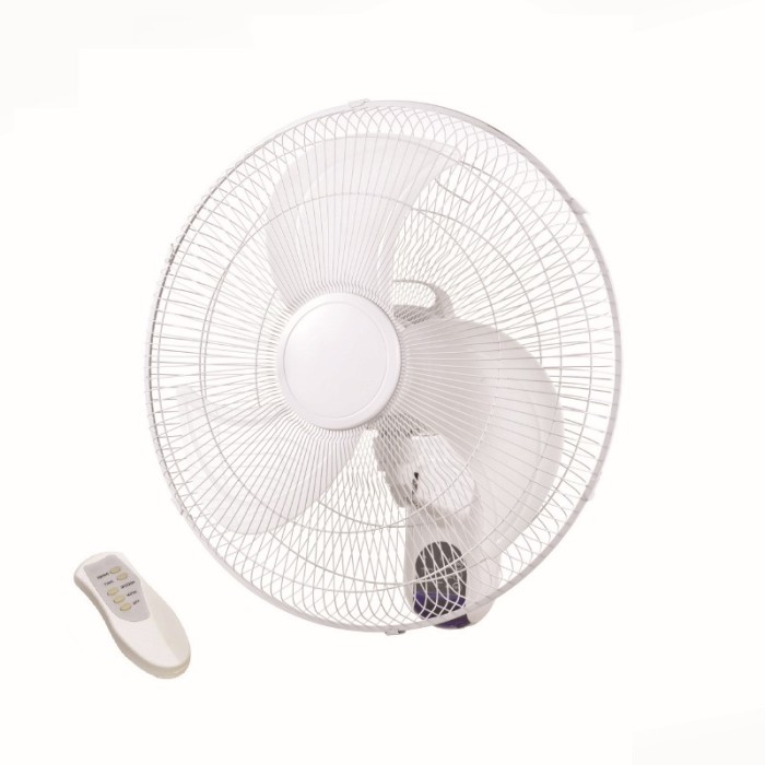 WALL FAN, REMOTE CONTROL, TIMER, WHITE WITH 3 WHITE BLADES, DIAM45, AC 50W