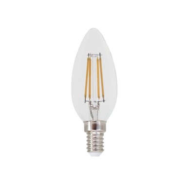 LED FILAMENT E14 C35 4W 6500K 230V AC 500LM RA80 30000H 360°