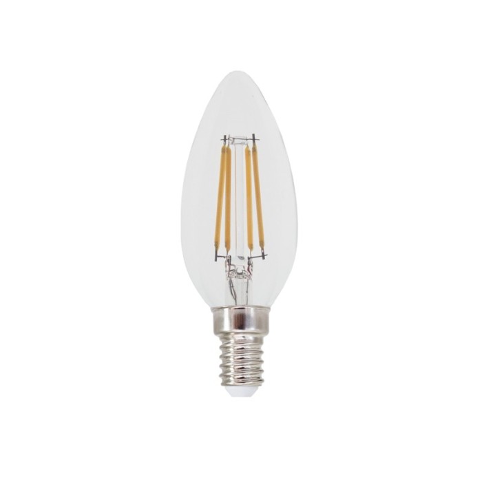 LED FILAMENT E14 C35 4W 2700K 230V AC 480LM RA80 30000H 360°