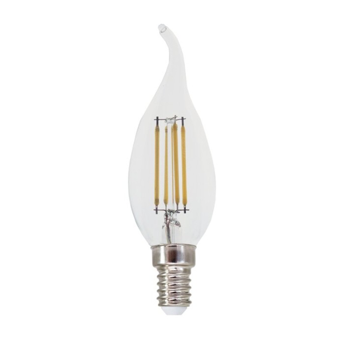LED FILAMENT E14  DIM C35 5W TIP AMBER 2700K 230V AC 680LM RA80 30000H 360°