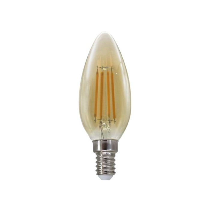 FILAMENT LED ΚΕΧΡΙΜΠΑΡΙ DIM C35 5W 2700K 230V AC 620LM RA80 30000HRS 360° 1xE14