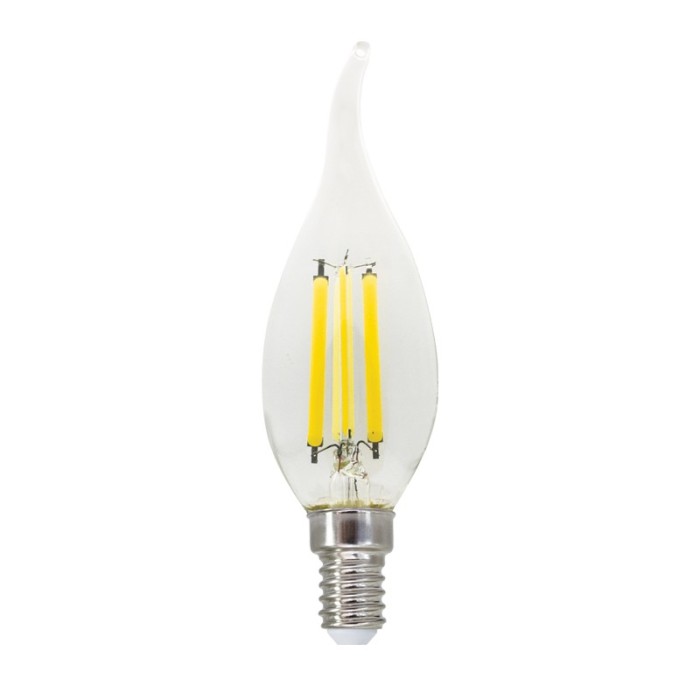 LED FILAMENT E14 C35 6W TIP 2700K 230V AC 760LM RA80 30000H 360°