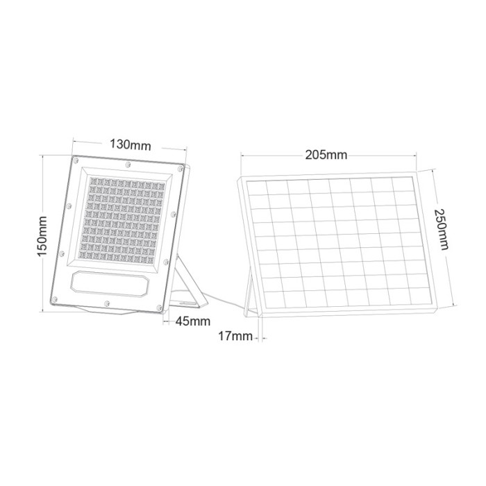 SOLAR SMD LED FLOOD LIGHT 60W 4000K IP66 90° Ra80 2YEARS GUARaNTEE