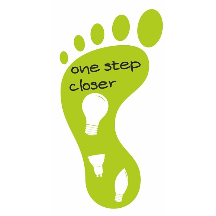 LEFT FOOTPRINT FLOOR STICKER DIOLAMP 27x11cm