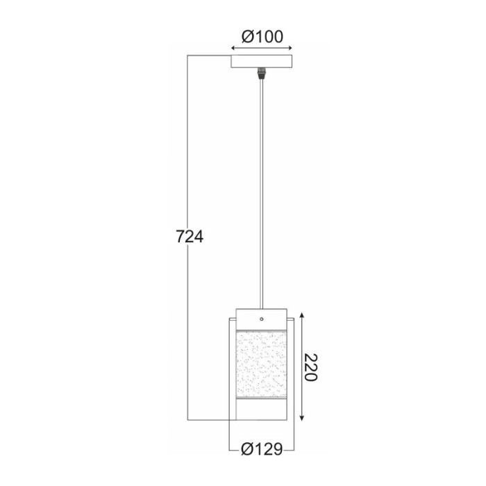 SPRAY GLASS HANGING 1XE14 MANE