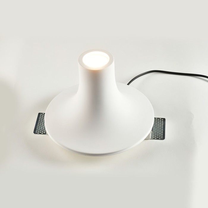 CEILING LUMINAIRE 1XGU10 TRIMLESS GYPSUM D23XH15CM AVA