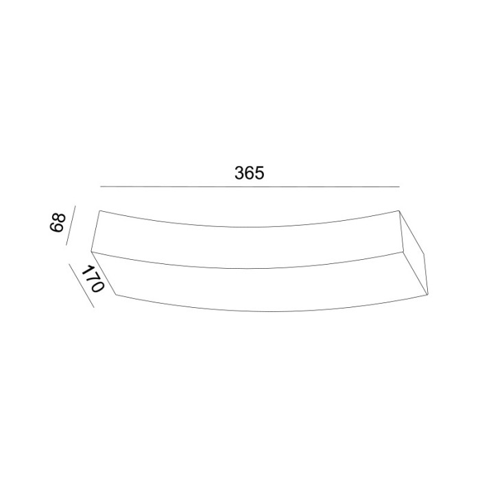 GYPSUM WALL 1XRX7S 118mm SHELF 36,5x17x6,8CM