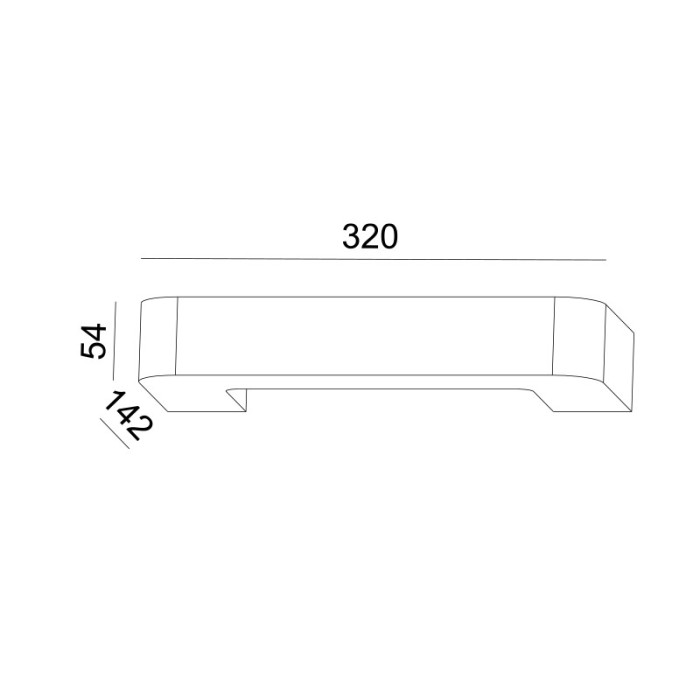 ΓΥΨΙΝΟ ΕΠΙΤΟΙΧΟ Φ/Σ 1XR7S118mm FOGA 32x14,2x5,4CM