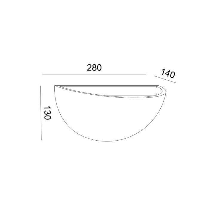 ΓΥΨΙΝΟ ΕΠΙΤΟΙΧΟ Φ/Σ 1XE27 HERLO 28x14x13CM