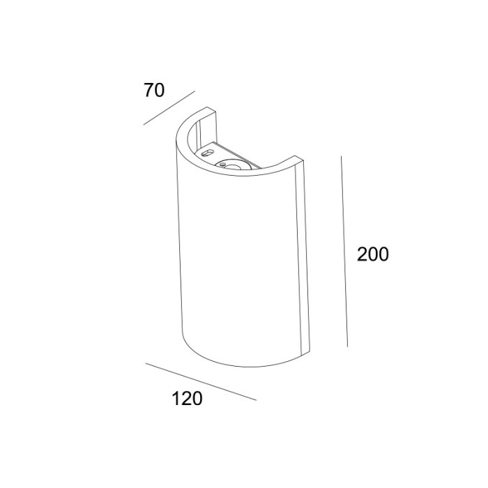 ΓΥΨΙΝΟ ΕΠΙΤΟΙΧΟ Φ/Σ 1XG9 MEIO 12x7x20CM