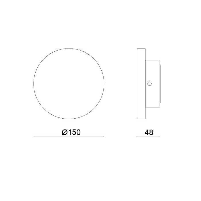 LED GYPSUM WALL LIGHT NATURAL 5W 300Lm 3000K D150Χ45 RAFA