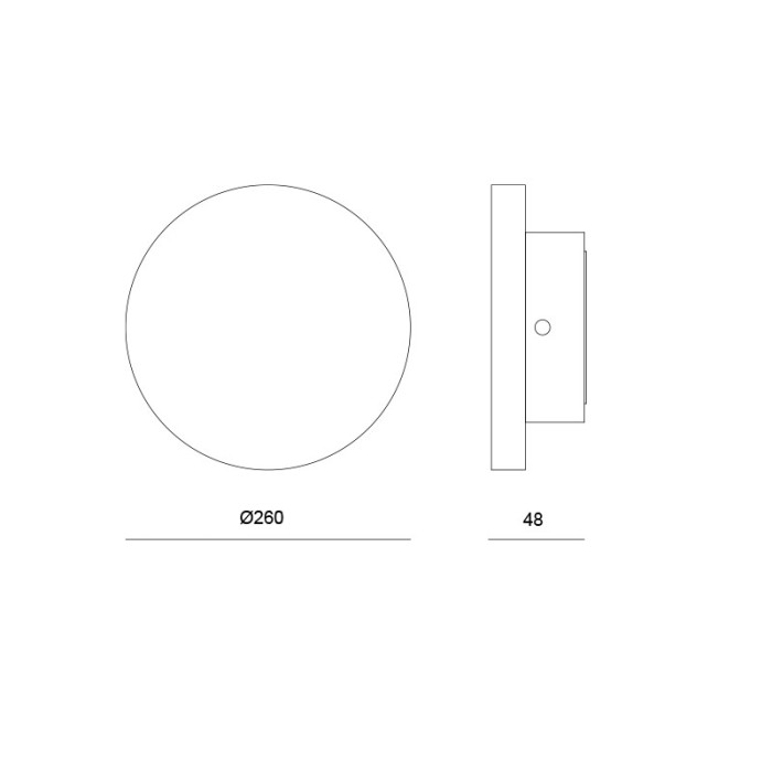 LED GYPSUM WALL LIGHT NATURAL 8W 570Lm 3000K D260Χ45 RAFA