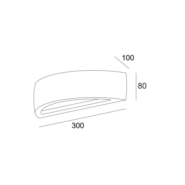 ΓΥΨΙΝΟ ΕΠΙΤΟΙΧΟ Φ/Σ 1XE14 MEIO 30x9,8x8CM