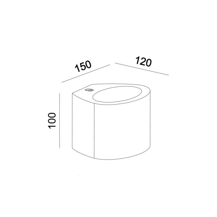 ΓΥΨΙΝΟ ΕΠΙΤΟΙΧΟ Φ/Σ 1XG9 JAJE 15x12x10CM