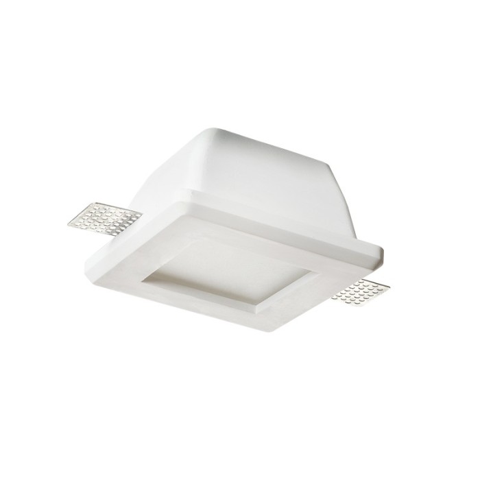 SQUARE GYPSUM TRIMLESS SPOT LUMINAIRE RORY GU10 WITH FROSTED GLASS 