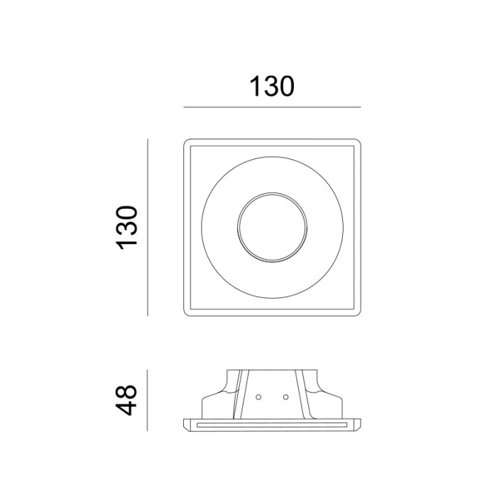ROUND GYPSUM TRIMLESS SPOT LUMINAIRE REMY GU10 