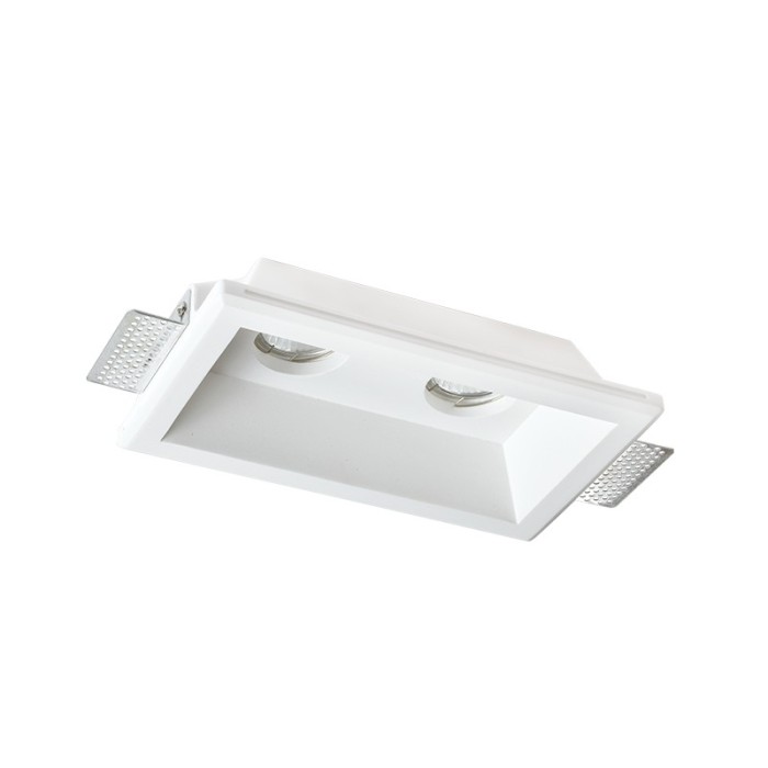 GYPSUM TRIMLESS DOUBLE SPOT LUMINAIRE RYAN GU10 
