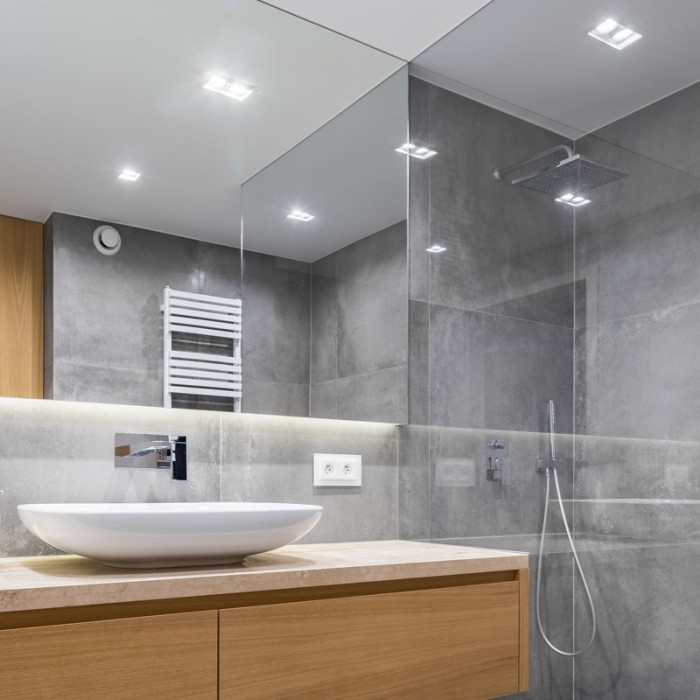 GYPSUM TRIMLESS DOUBLE SPOT LUMINAIRE RYAN GU10 