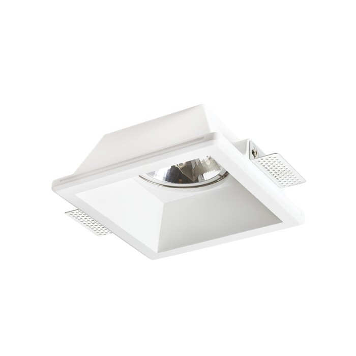 SQUARE GYPSUM TRIMLESS SPOT LUMINAIRE ABBY AR111 GU10 