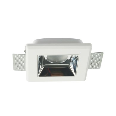 SQUARE GYPSUM TRIMLESS SPOT LUMINAIRE MOLLY GU10 WITHOUT REFLECTOR 