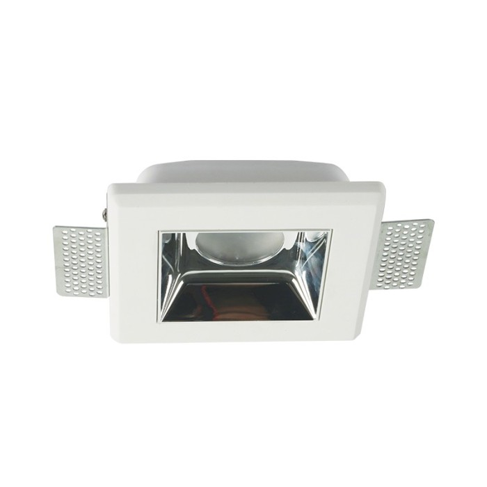 SQUARE GYPSUM TRIMLESS SPOT LUMINAIRE MOLLY GU10 WITHOUT REFLECTOR 
