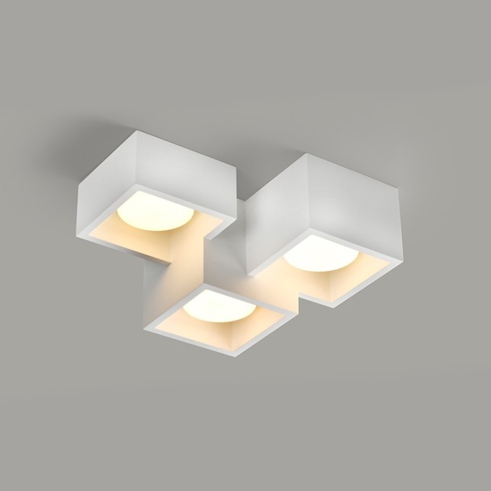 ΓΥΨΙΝΟ 3 ΤΕΤΡΑΓΩΝA Φ/Σ ΟΡΟΦΗΣ ΦΥΣΙΚΟ 215*165*110 GENI 3*GX53