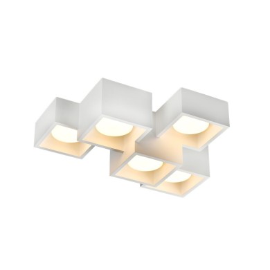 GYPSUM 5 SQUARE CEILING LIGHT NATURAL 370*270*150 GENI 5*GX53