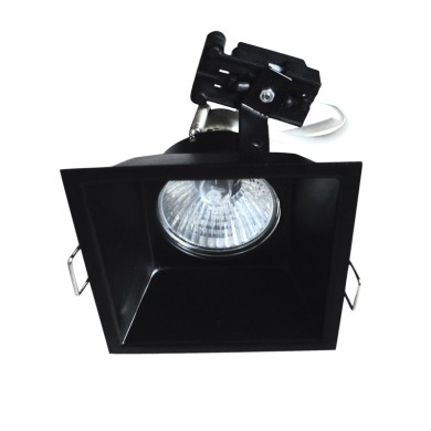 ΣΠΟΤ ΧΩΝΕΥΤΟ ΚΙΝΗΤΟ ΚΡΥΦΟΥ ΦΩΤΙΣΜΟΥ ΣΥΜΒΑΤΙΚΟ GU10 &  LED ΜΑΥΡΟ IP20 88x88mm