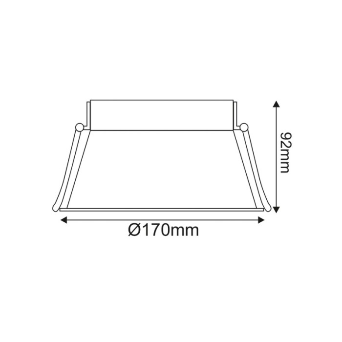   SPOT TRIMLESS AR111 GLC SINGLE BLACK Φ170xH92