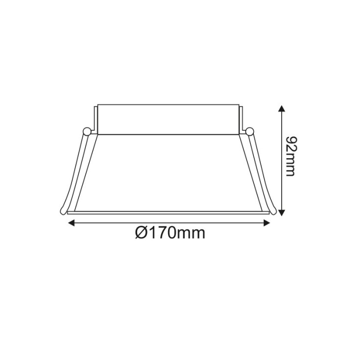 AR111 TRIMLESS - ΣΠΟΤ ΚΡΥΦΟΥ ΦΩΤΙΣΜΟΥ ΑΤΣΑΛΙ ΛΕΥΚΟ Φ170x92mm