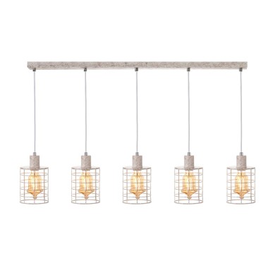 NETTO ΦΩΤΙΣΤΙΚΟ ΚΡΕΜΑΣΤΟ ΛΕΥΚΗ ΣΚΟΥΡΙΑ ΜΕΤΑΛΛΙΚΗ ΣΥΜΒΑΤΙΚΗ 5ΧΕ27 IP20 950Χ1200mm