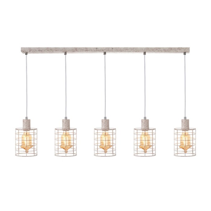 NETTO ΦΩΤΙΣΤΙΚΟ ΚΡΕΜΑΣΤΟ ΛΕΥΚΗ ΣΚΟΥΡΙΑ ΜΕΤΑΛΛΙΚΗ ΣΥΜΒΑΤΙΚΗ 5ΧΕ27 IP20 950Χ1200mm