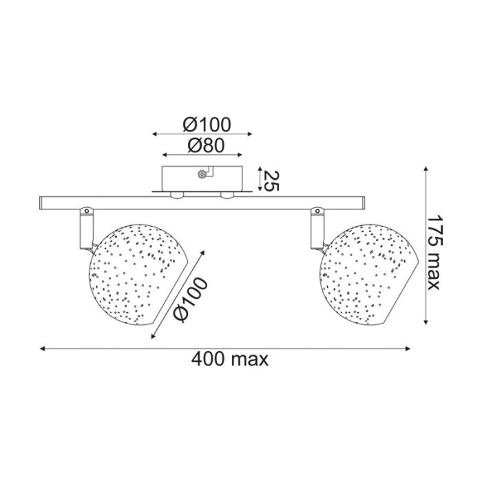 NETTO ΦΩΤΙΣΤΙΚΟ ΟΡΟΦΗΣ ΜΑΥΡΟ ΜΑΤ ΜΕΤΑΛΛΙΚΟ ΣΥΜΒΑΤΙΚΟ 2ΧG9 IP20 400Χ175mm