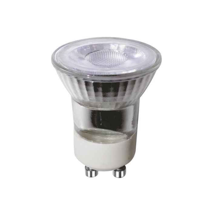LED SMD ΓΥΑΛΙΝΟ MINI 2,5W 4000K 230V AC 270LM RA80 30000HRS 38° 1xGU10