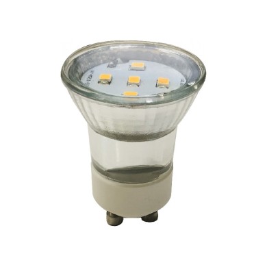 LED SMD ΓΥΑΛΙΝΟ MINI 3W 3000K 230V AC 260LM RA80 30000HRS 120° ΓΥΑΛΙΝΟ 1xGU10