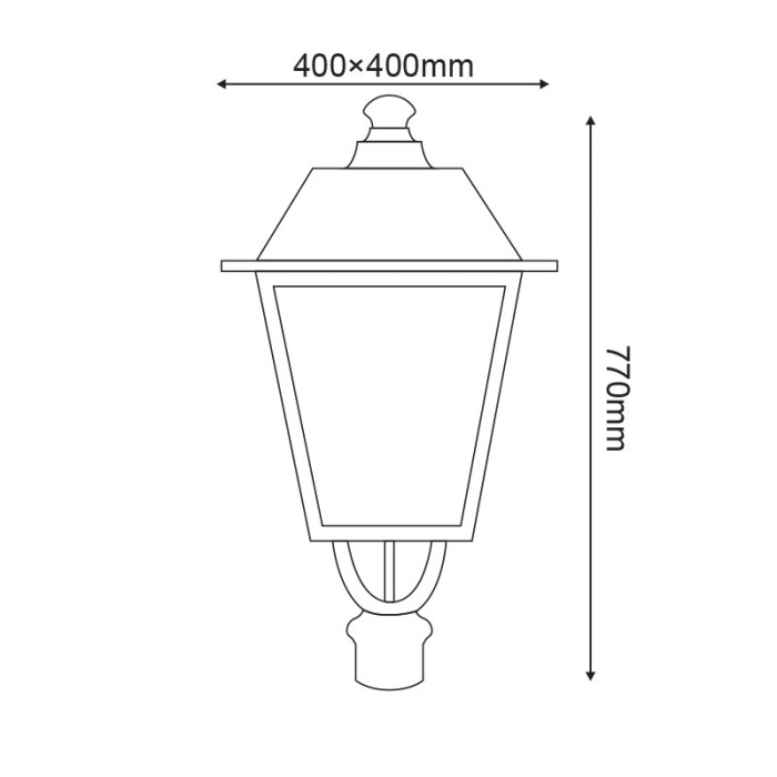 COMO VII - ΠΑΡΑΔΟΣΙΑΚΟ ΦΑΝΑΡΙ ΠΛΑΤΕΙΩΝ ΑΛΟΥΜΙΝΙΟ ΓΚΡΙ ΣΥΜΒΑΤΙΚΟ 1xE27 IP54 400x76x770mm