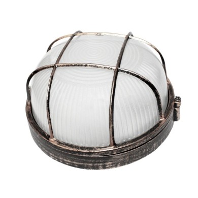 WALL LUMINAIRE Ε27 Φ190 RUST WITH GRID