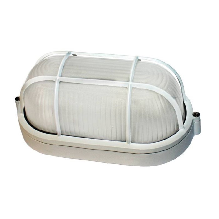 BULK HEAD Ε27 208mm GREY WITH GRID