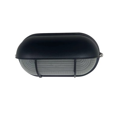 BULKHEAD BLACK IP54 E27 60W RAL C0026
