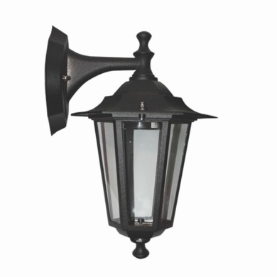 WALL LATERN LAMP BLACK IR44 E27 E27 60W BOTTOM RAL C0026