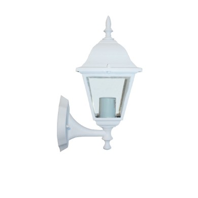 WALL LATERN LAMPWHITE 60W SQUARE SQUARE TOP RAL C3619M