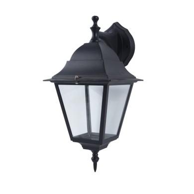 WALL LATERN LAMP BLACK IR45 E27 60W BLACK IR45 E27 60W DOWN RAL C0026